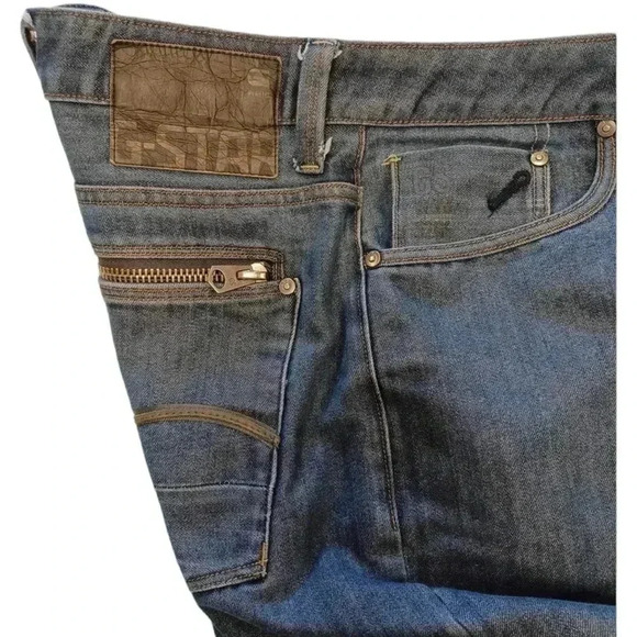 G-Star Men's Straight Jeans - Dark Blue - Picture 4 of 9